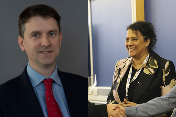 David Russell, CEO of the ETF, Denise Brown, CEO and principal of Stoke on Trent College